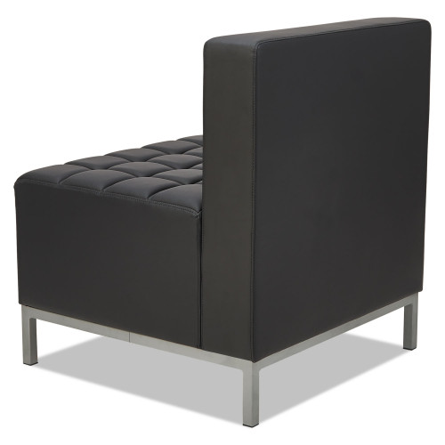 Alera QUB Series Armless L Sectional， 26.38w x 26.38d x 30.5h， Black (QB8116)