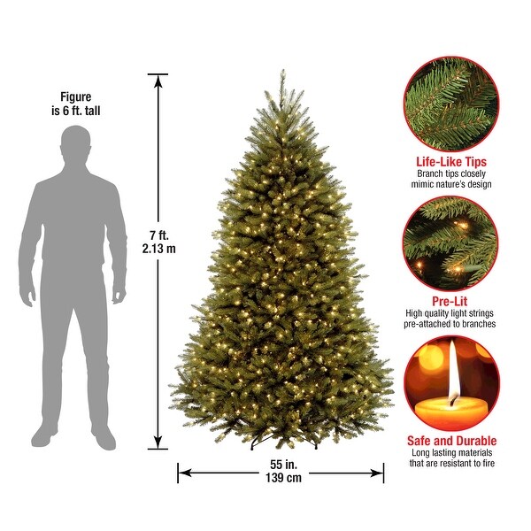 National Tree Company 7 ft. PreLit Dunhill Fir Christmas Tree