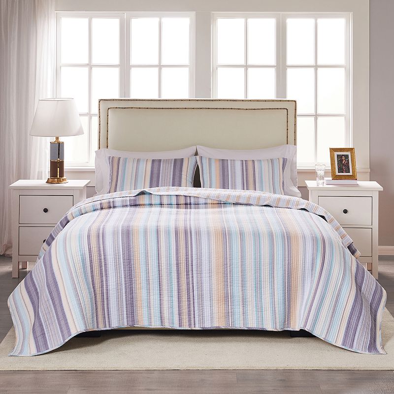 Greenland Home Fashions Durango Sky Quilt Set with Shams