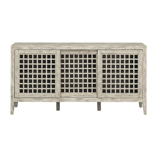 Somette Weaver Sandstone Three Door Credenza