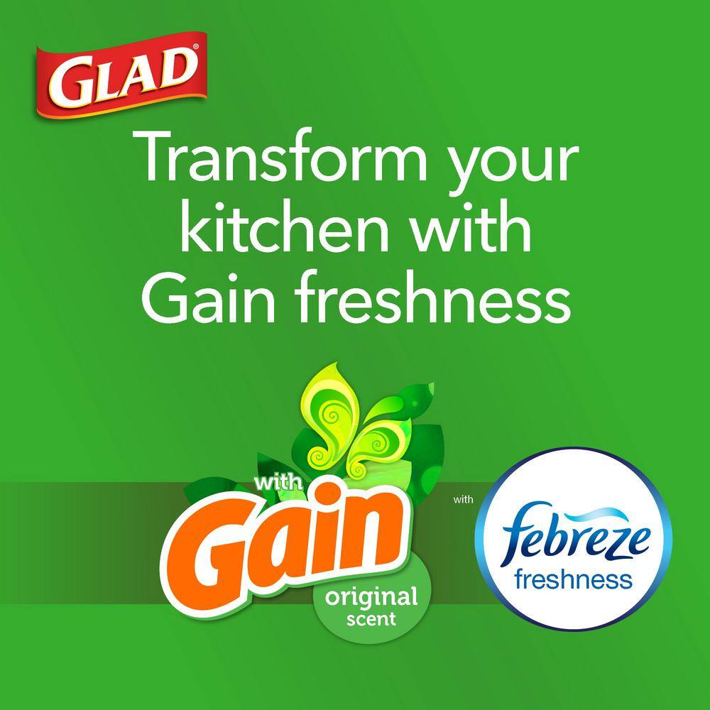 Glad ForceFlex 13 Gal. Tall Kitchen Drawstring Gain Original with Febreze Freshness Trash Bags (40-Count) 1258778685