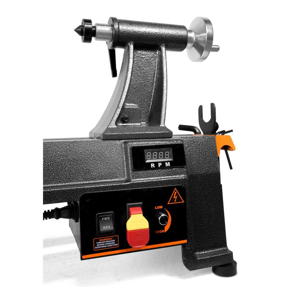 WEN 14 in. x 20 in. 6 Amp Variable Speed Benchtop Wood Lathe 34035