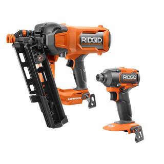 RIDGID 18V Brushless Cordless 21 3-12 in. Framing Nailer with Brushless 3-Speed 14 in. Impact Driver (Tools Only) R09894B-R862311B