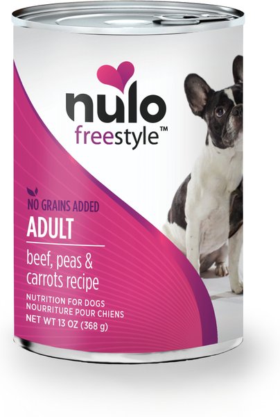 Nulo Freestyle Beef， Peas and Carrot Recipe Grain-Free Canned Dog Food