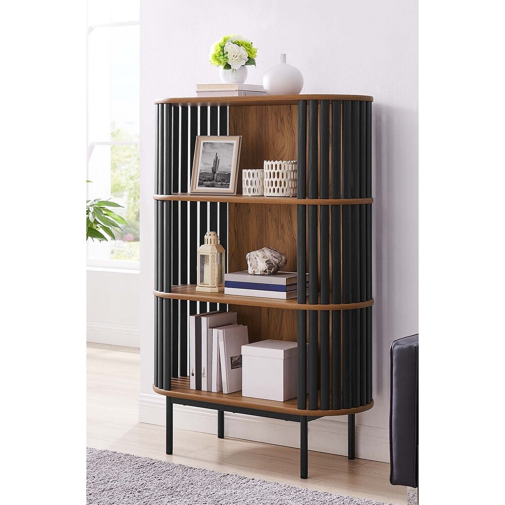 Collins Modern Two tone Wooden 3 shelf Bookcase Display Cabinet