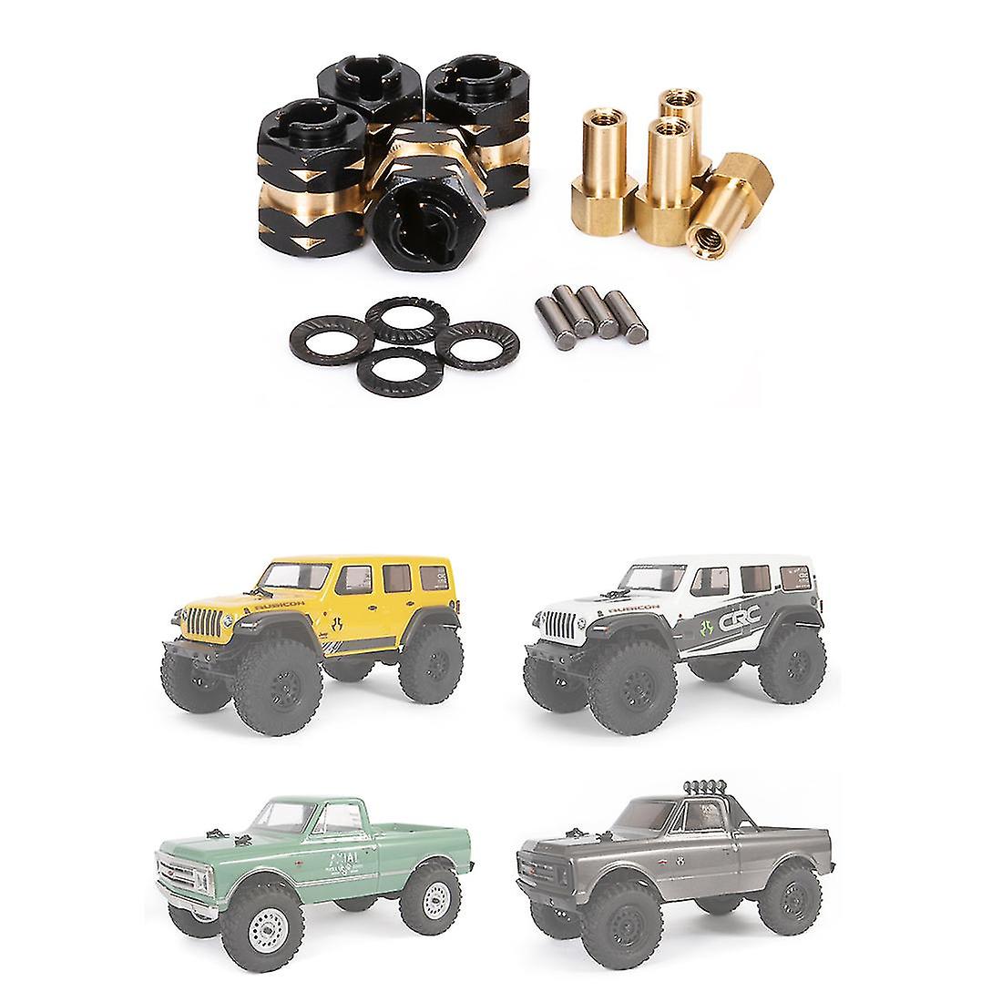 Brass Extended Wheel Hub Spacer Adapter Axle Counter Weight For Axial Scx24 Gladiator Jlu Deadbolt