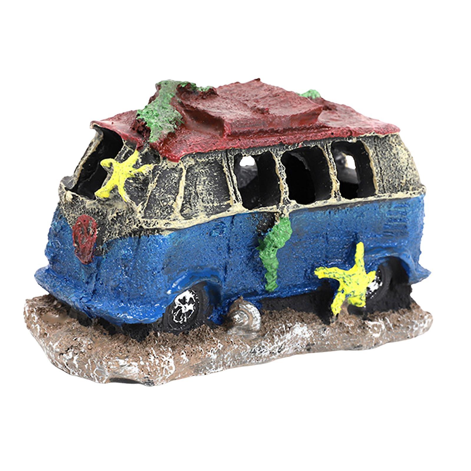 Auto Wreck Aquarium Decoration Aquarium Fish Hideout For Small Fish Spawning C 12.5x7.5x8cm