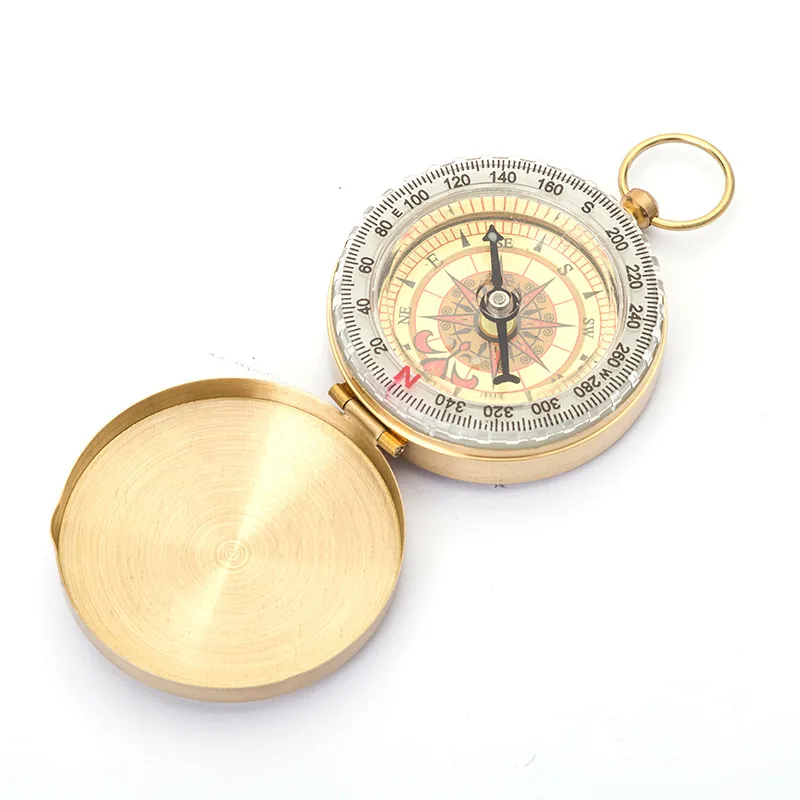 Outdoor Gear Glow Classic Map Gold Sharp Brass Pocket Small Copper Compass for Travel Hiking Survival Camping Exploration