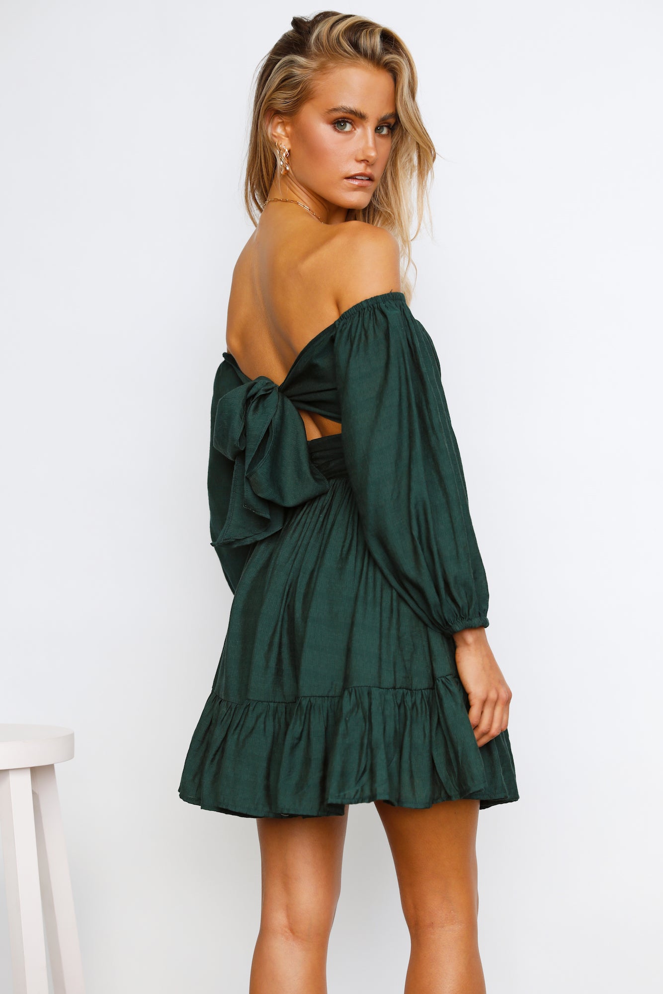 Composed Moment Dress Forest Green