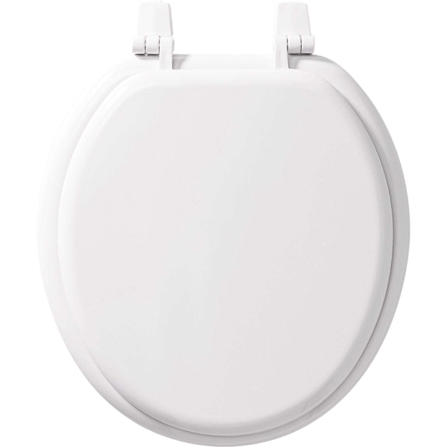 Mayfair by Bemis Round White Enameled Wood Toilet Seat