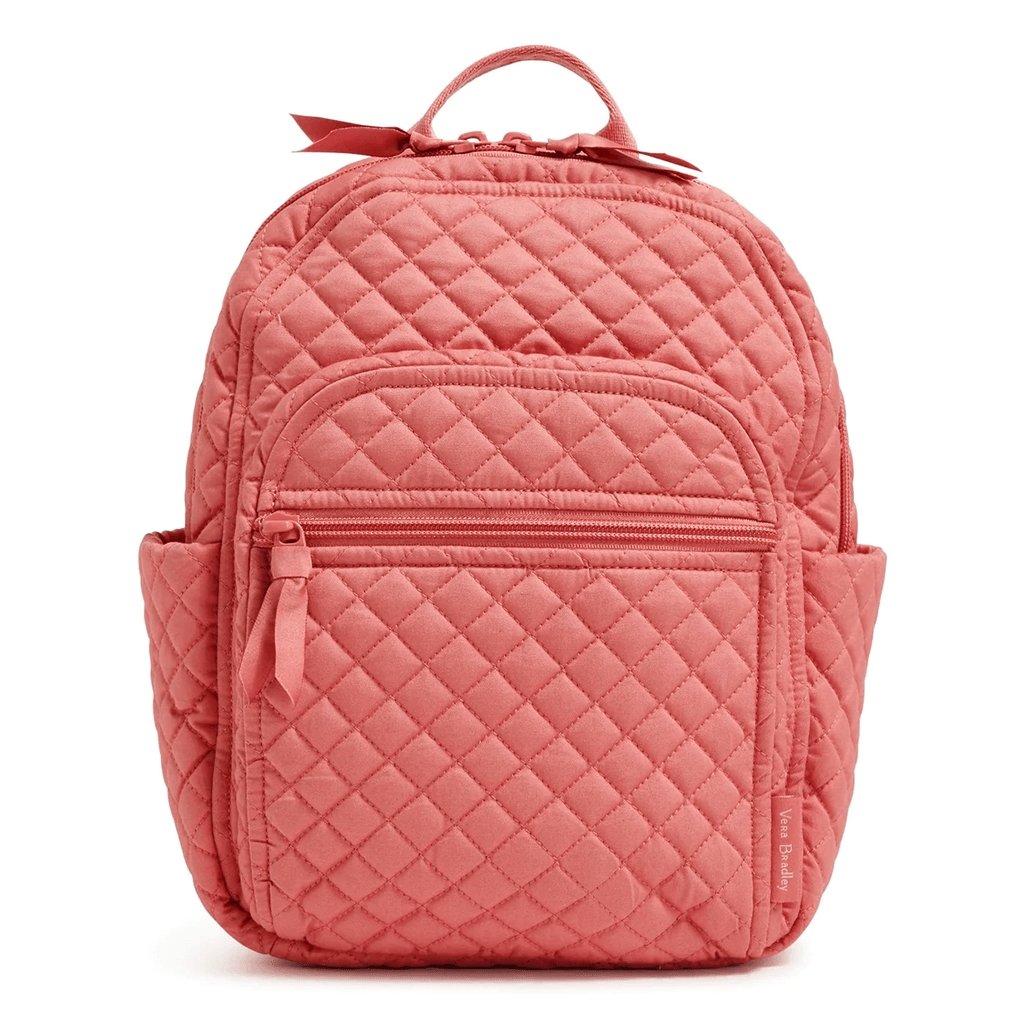 Vera Bradley  Small Backpack in Recycled Cotton Terra Cotta Rose