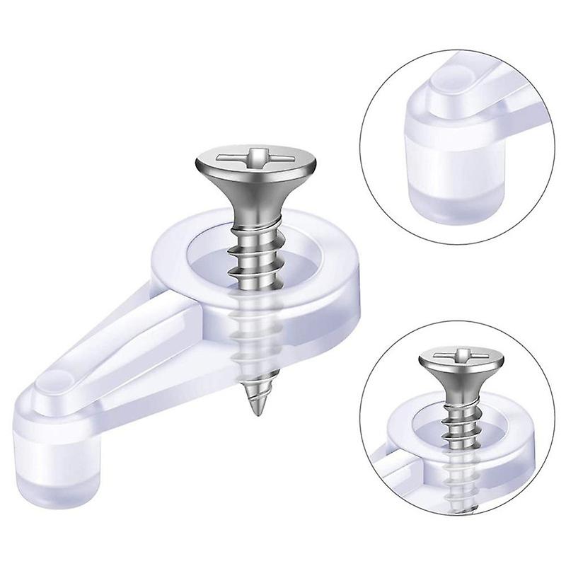 10pcs/set  Plastic Glass Door Glass Panel Retainer Clips Mirror Clips Retainer Clips Set With Screws For Cabinet Door Dropship