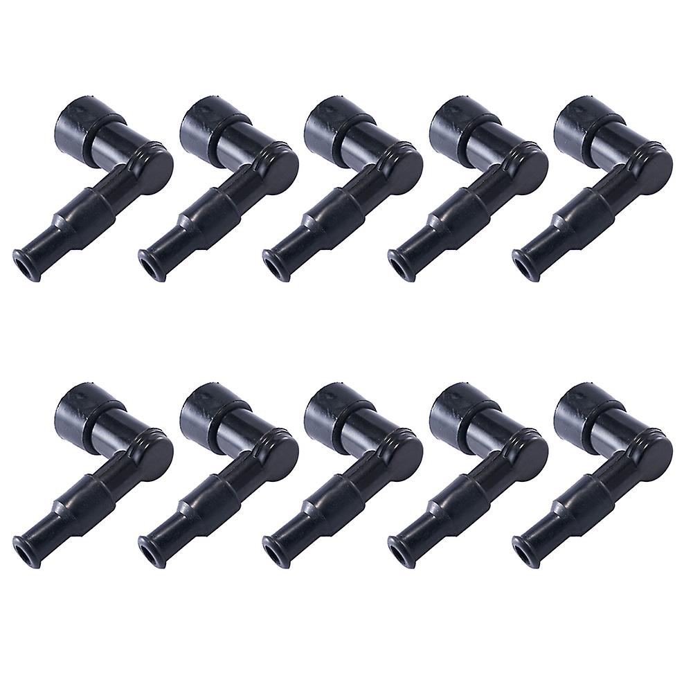 Motorcycle Spark Plug Cap Boots 10pcs Black Rubber Waterproof 90 Degree For Cg125/150 Motorbike Dirt Bike Atv