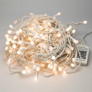 Novolink Bundle - 200 Light 8 mm Mini Globe Warm White Icicle LED String Light with Wireless Smart Control + 200 Light Add-on ICS-200-8-EXT-W