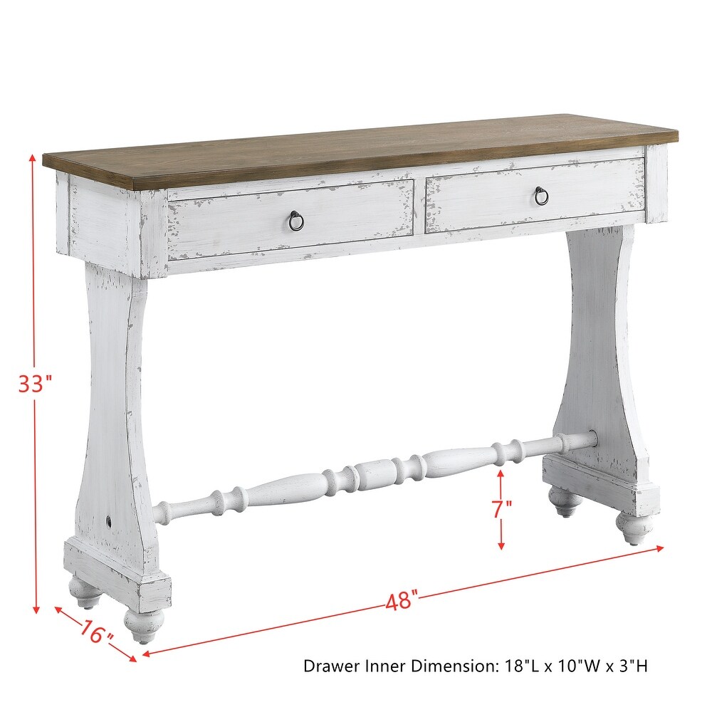 Console Table with 2 Drawers