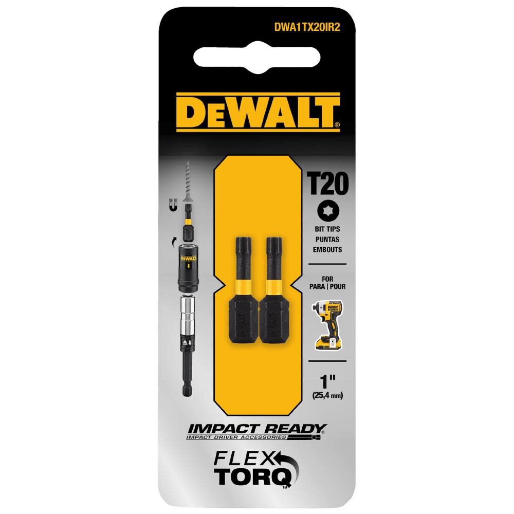 DW 1-in Torx T20 Impact Ready 2 pk DWA1TX20IR2 from DW