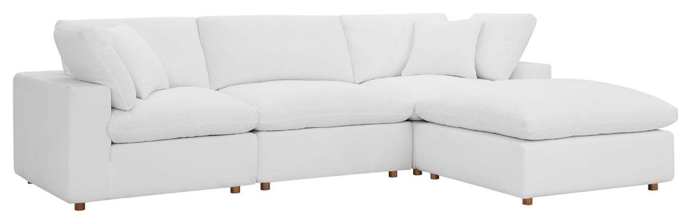 Commix Down Filled Overstuffed 4 Piece Sectional Sofa Set   Traditional   Sectional Sofas   by Modway  Houzz