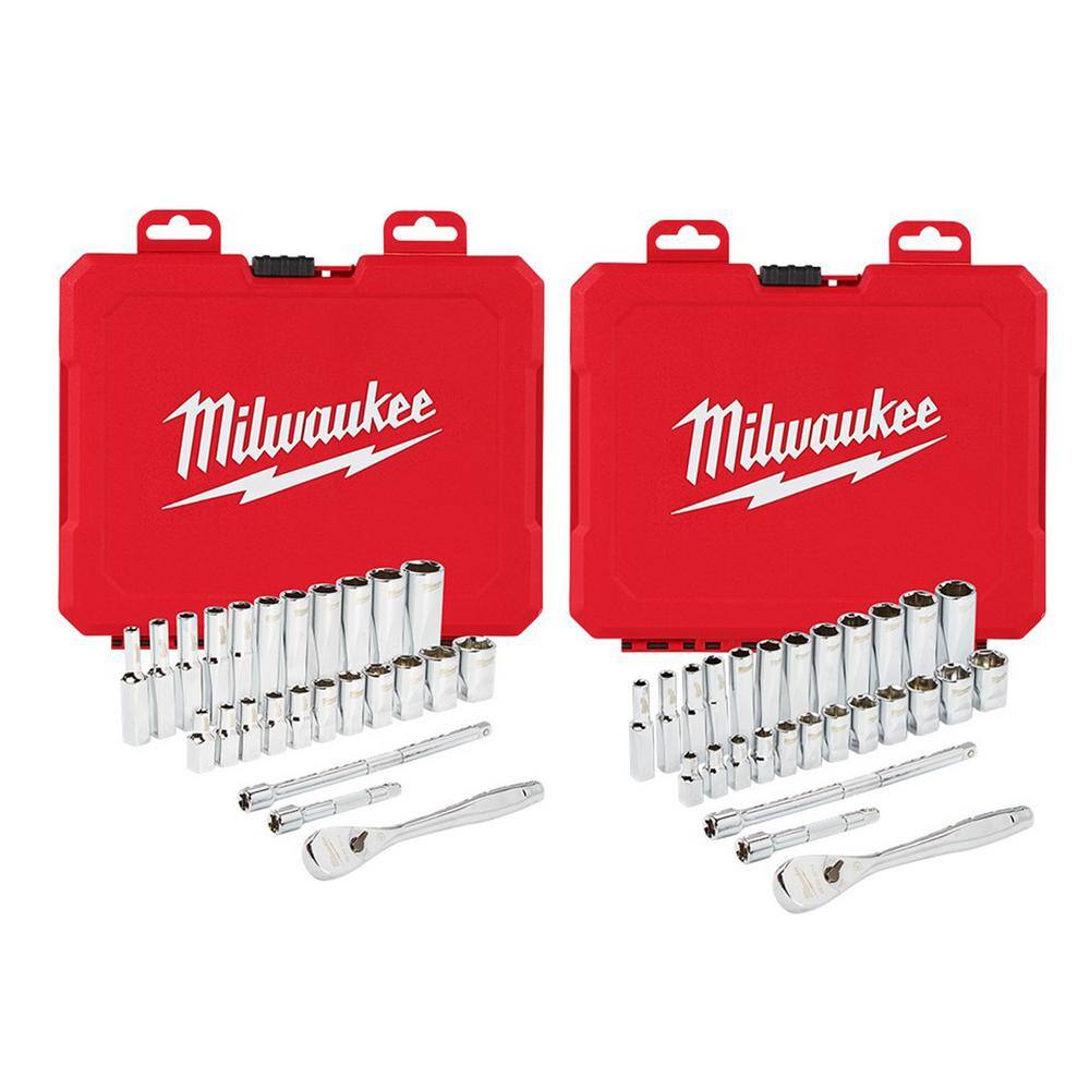 MW 14 in. Drive SAEMetric Ratchet and Socket Mechanics Tool Set (54-Piece) 48-22-9404-48-22-9504