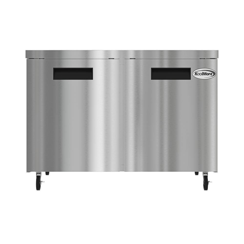 Koolmore 48 In. 12 cu. ft. Commercial Under the Counter Refrigerator KM-UCR-2DSS