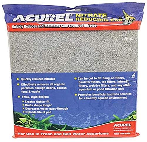 Acurel Infused Media Pads for Aquariums and Ponds， 10-Inch by 18-Inch