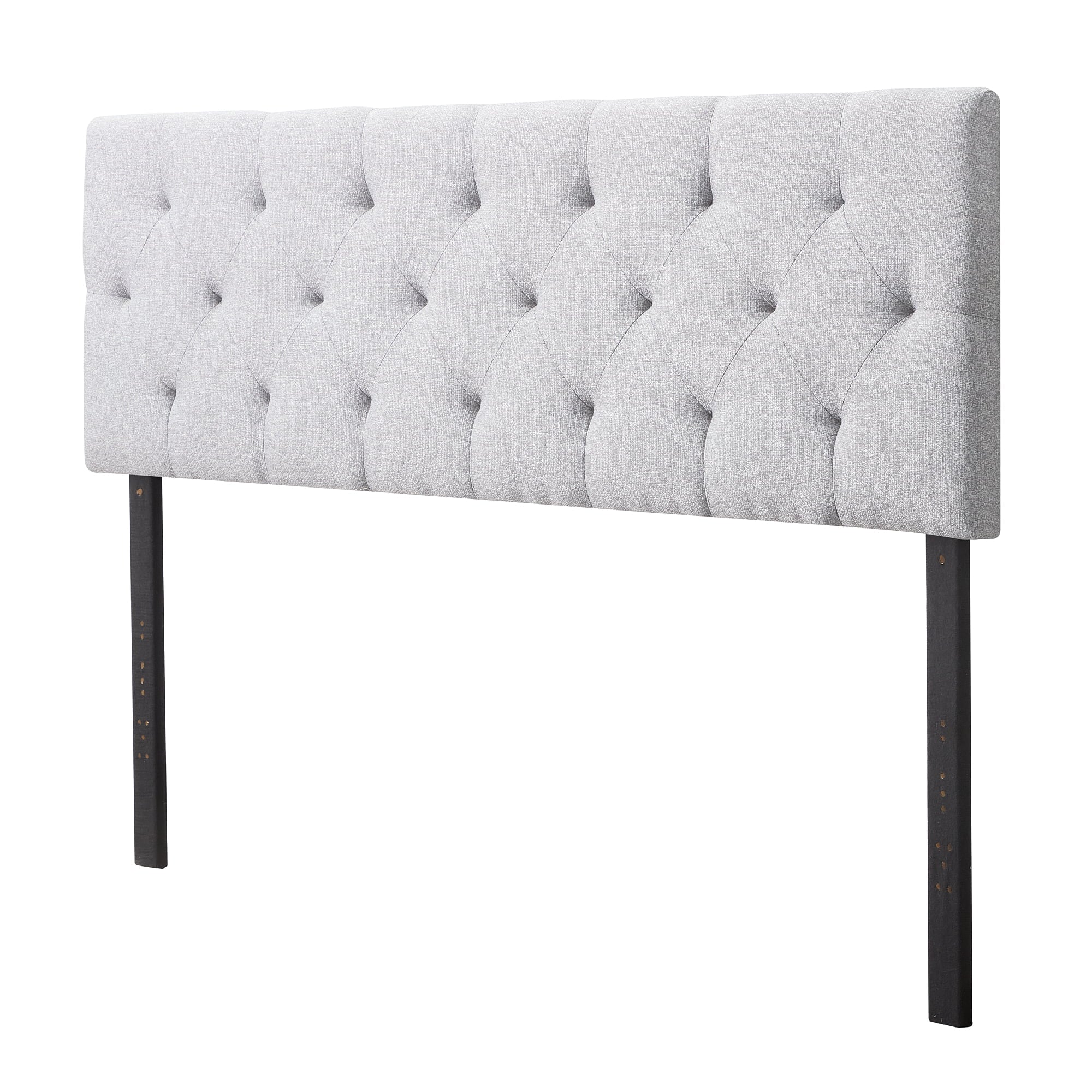 Rest Haven Eugene Diamond Tufted Upholstered Headboard, Queen, Gray