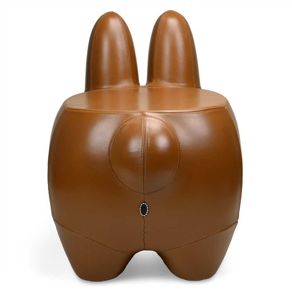 Kidrobot Art Giant Leather Smorkin' Labbit Stool by Frank Kozik - Brown Edition (PRE-ORDER)