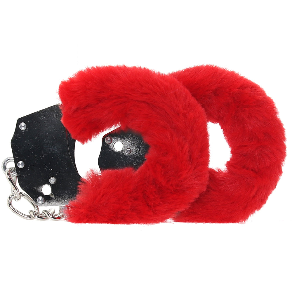 WhipSmart Classic Furry Cuffs in Red