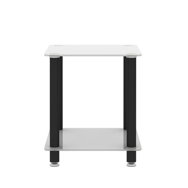 Modern 2-Tier Side Table with Storage Shelve