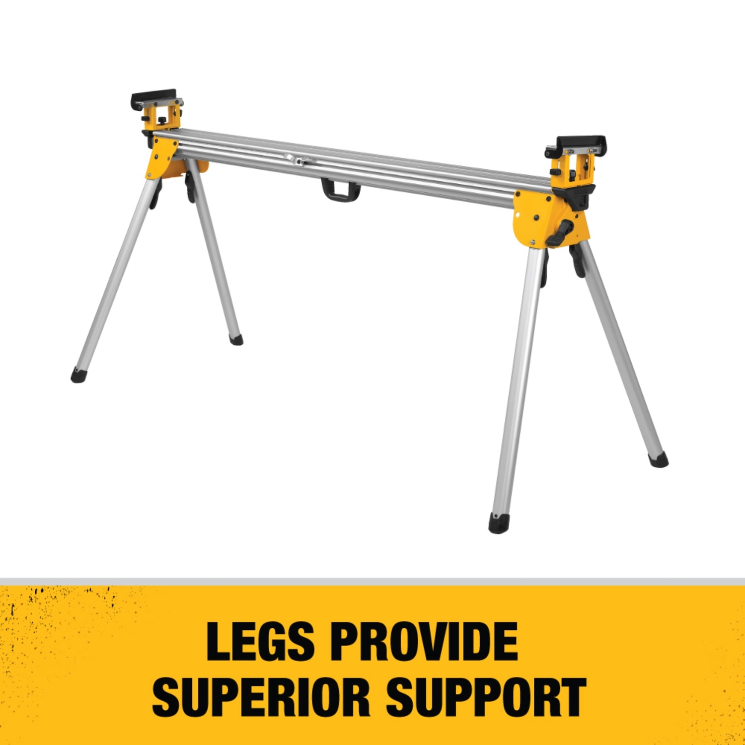 DW Metal 150 in. L X 32 in. H X 9 in. W Miter Saw Stand Yellow 1 pc