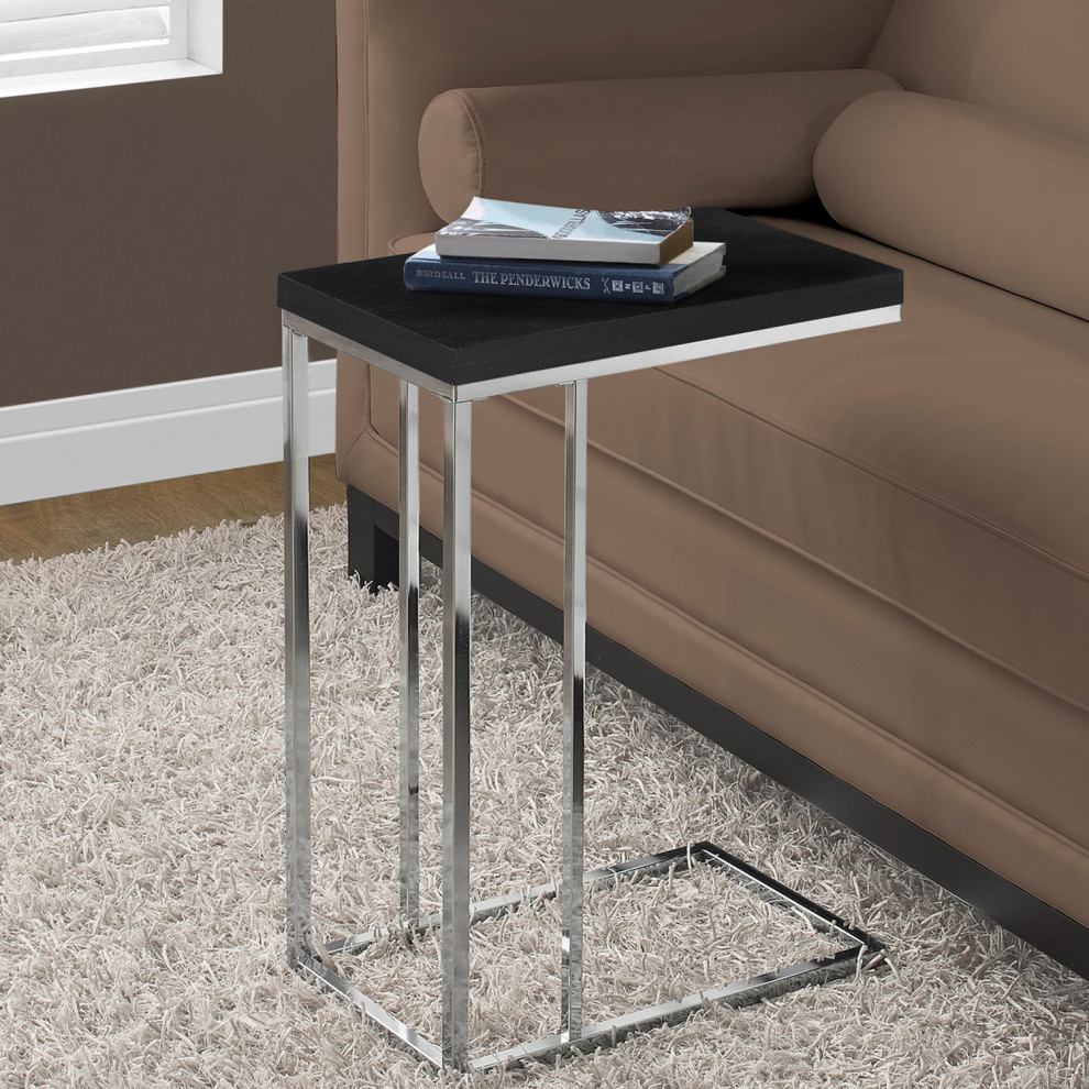 HomeRoots 18.25 quotx 10.25 quotx 25.25 quotCappuccino Particle Board Metal Accent Table   Contemporary   Side Tables And End Tables   by UStradeENT LLC  Houzz