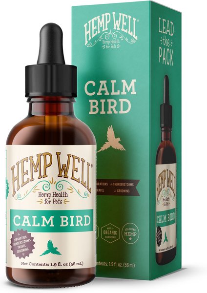 Hemp Well Calm Bird Oil Supplement， 2-oz bottle