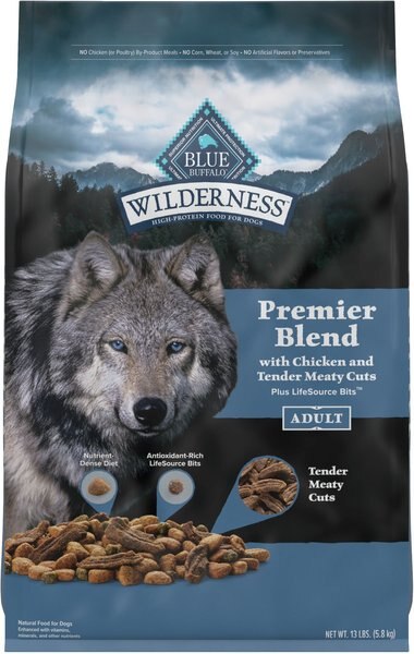 Blue Buffalo Blue Wilderness Premier Blend with Meaty Cuts Chicken Adult Dry Dog Food