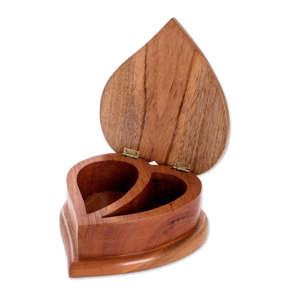 Novica Handmade Burning Love Wooden Jewelry Box