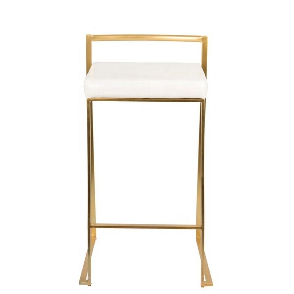 Salem Counter Stool ( set of 3 )|Gold/White