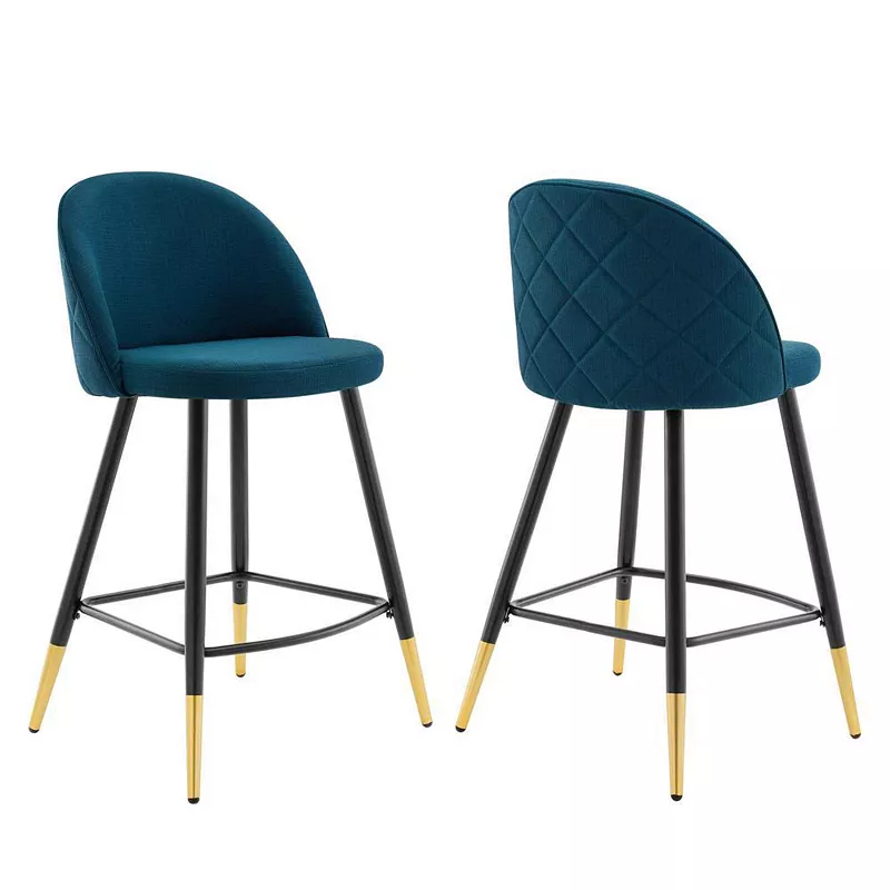 Modway Cordial Fabric Counter Stools - Set of 2