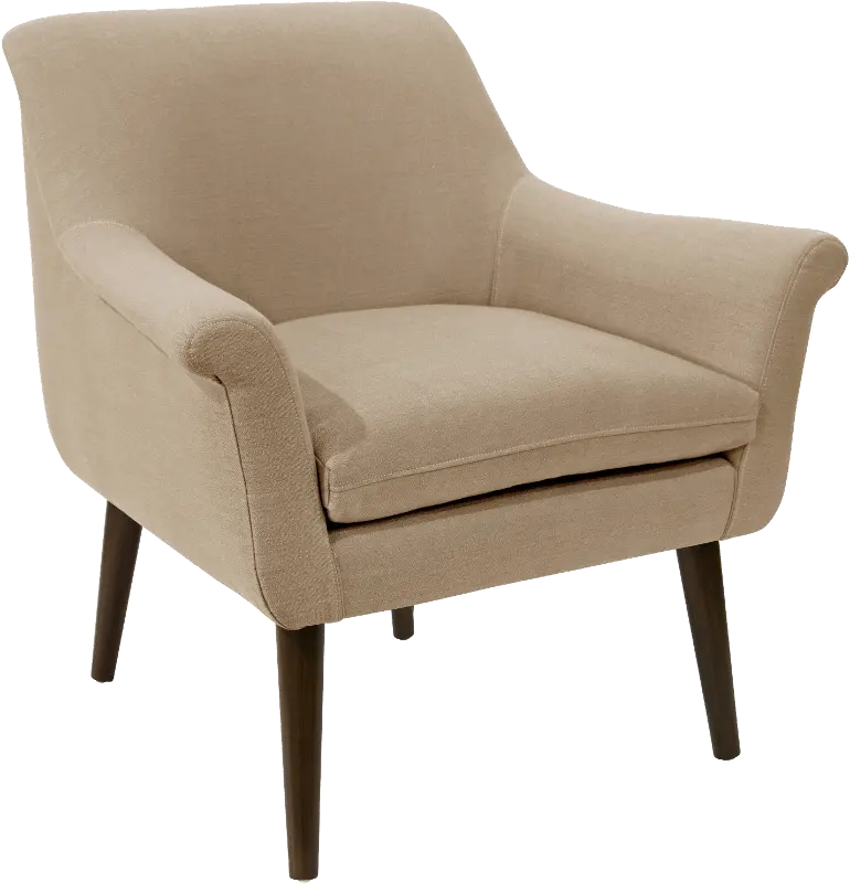 Charlotte Linen Sandstone Accent Chair - Skyline Furniture