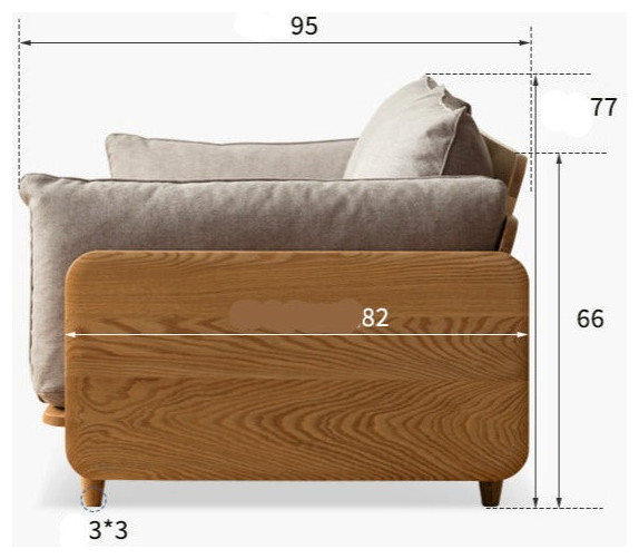 Oak Nordic Solid Wood Sofa   Midcentury   Sofas   by GVAwood  Houzz