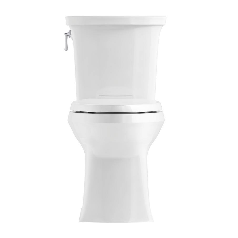 KOHLER Corbelle Comfort Height Revolution 360 12 in. Rough-In 2-Piece 1.28 GPF Single Flush Elongated Toilet in White K-3814-0