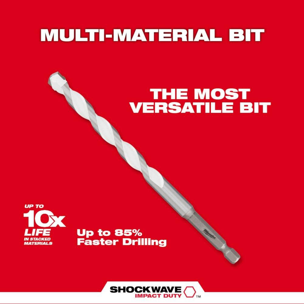 Milwaukee 7pc. SHOCKWAVE Impact Duty Carbide Multi-Material Drill Bit Kit 48-20-8899 from Milwaukee