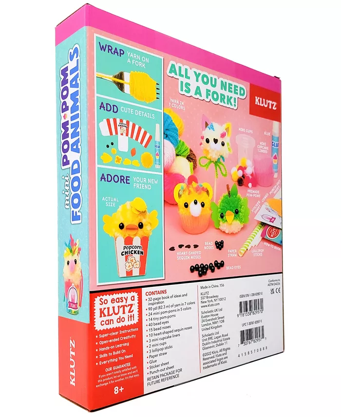 Klutz Mini Pom-Pom Food Animals Set