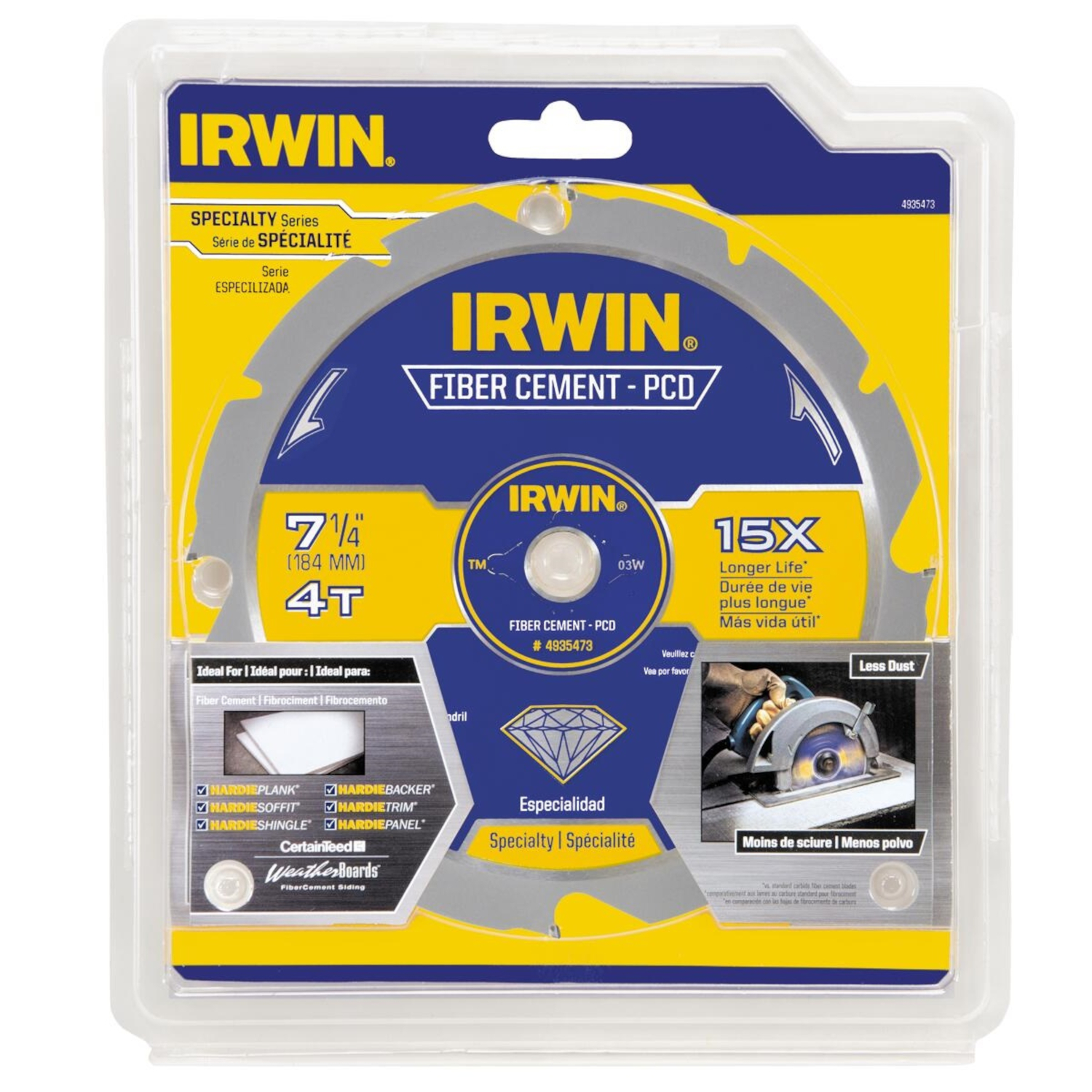 Irwin Marathon 7-1/4 in. D X 5/8 in. Steel Circular Saw Blade 4 teeth 1 pk