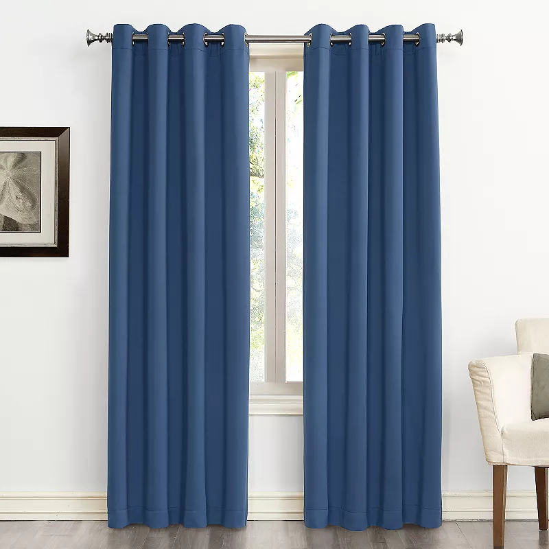 Sun Zero 1-Panel Ludlow Blackout Grommet Window Curtain