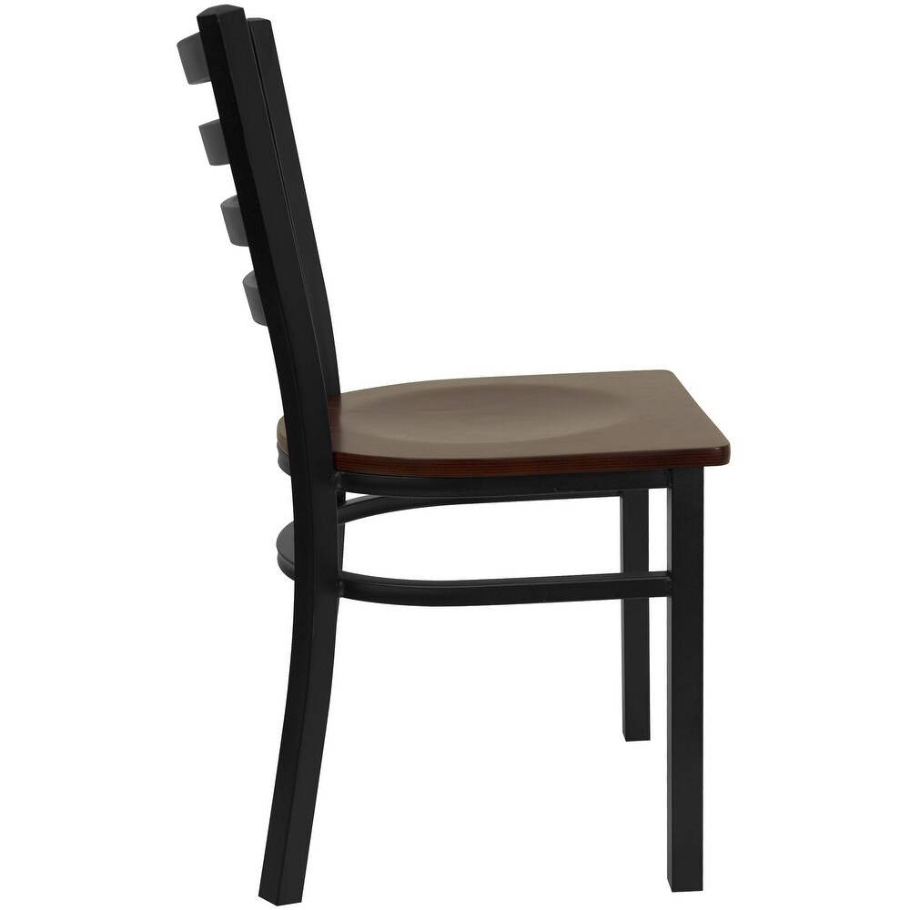 Ladder Back Metal Restaurant Chair   16.5\