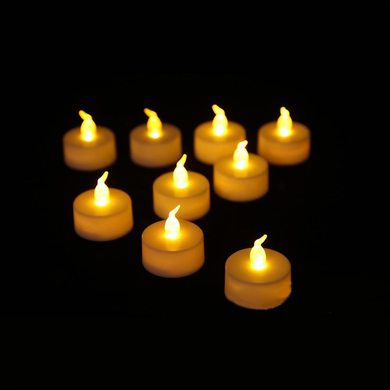 20pcs Flameless LED Tealight Warm Light Romantic Electric Candles Decorative Candle Light