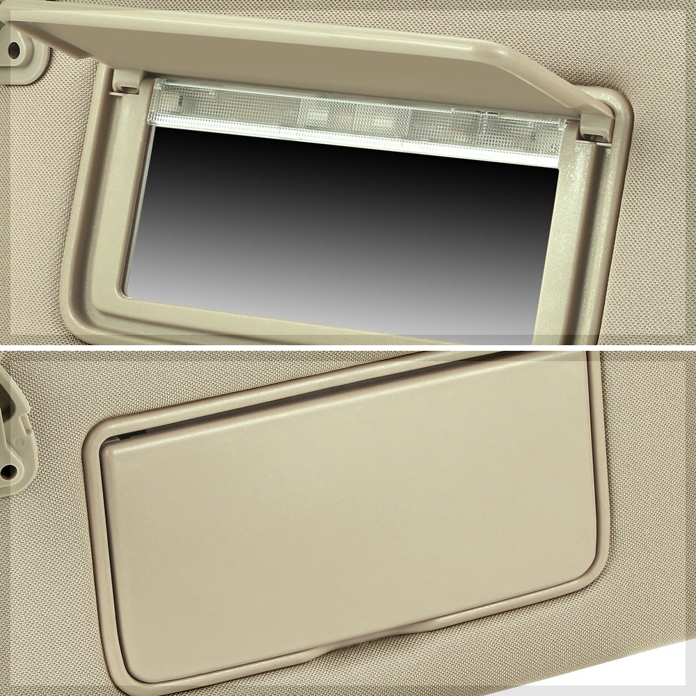 For 2013-2018 Nissan Altima Beige/Tan Left Driver Side Extendable Sun Visor Windshield SunShade with Mirror 14 15 16 17