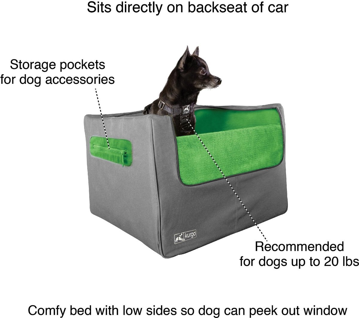 Kurgo Skybox Rear Dog Booster Seat