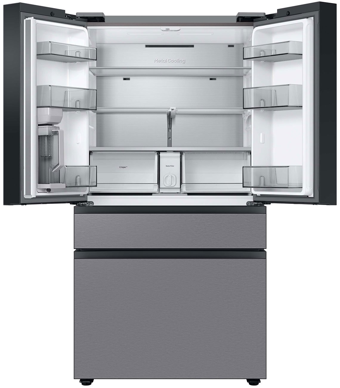  ADA 23 Cu. Ft. Stainless Steel BESPOKE Counter Depth 4-Door French Door Refrigerator With AutoFill Water Pitcher