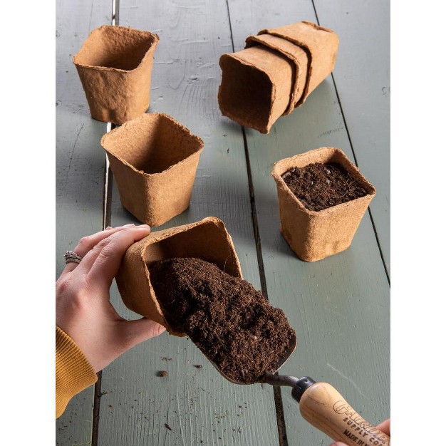 Gardener x27 s Supply Company Biodegradable Square Pots 3 1 2 Wood Fiber Seed Starting Pots Plant Right Into Garden For Easy Outdoor Transplanting Set