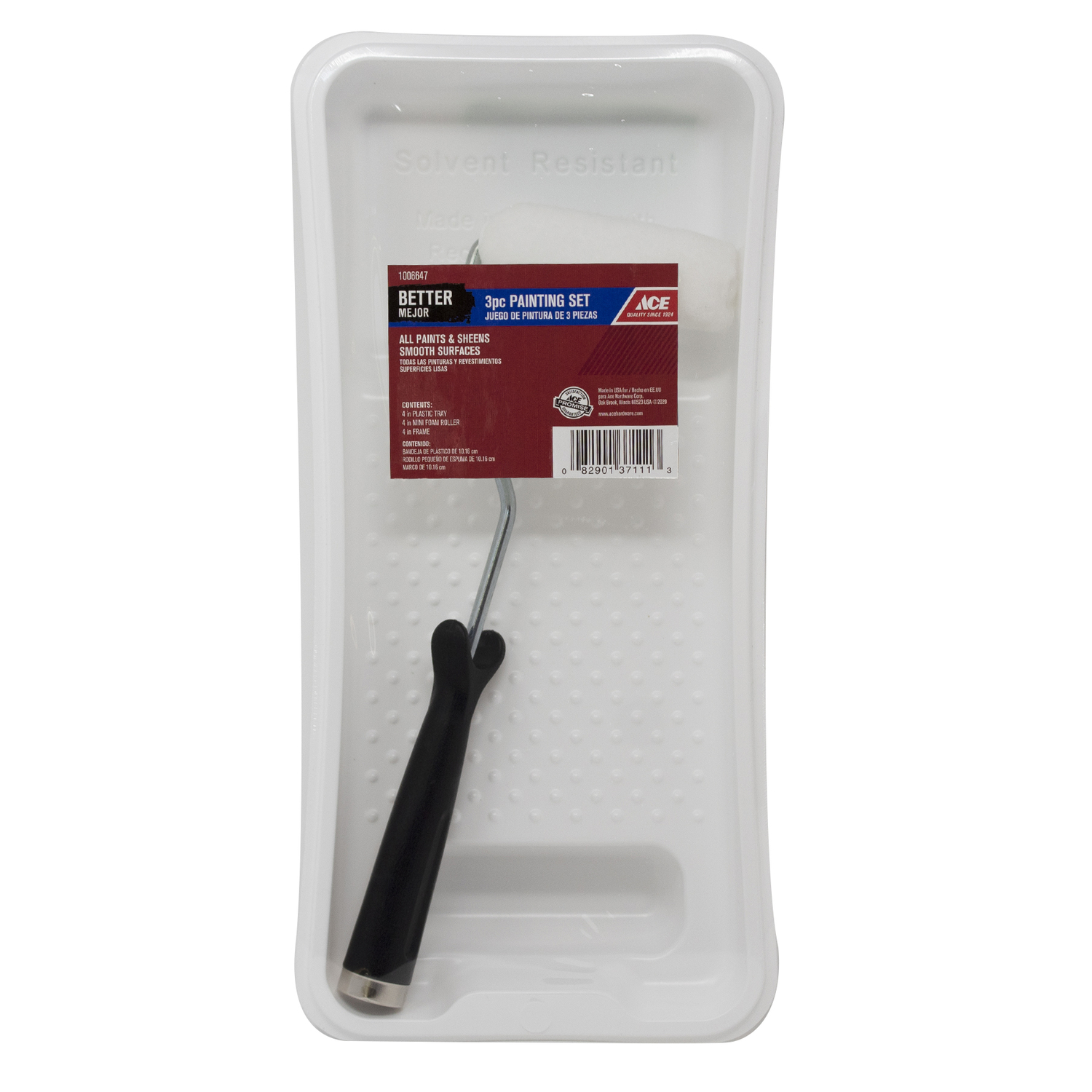 Ace Better Plastic 4 in. W X 13 in. L Paint Tray Set