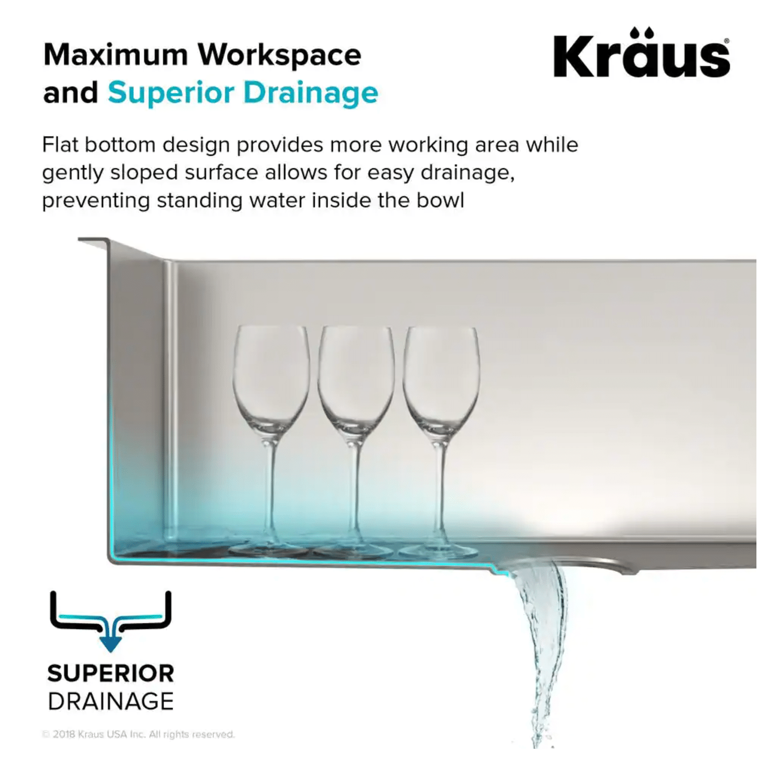 Kraus Standart Pro 32in. 16 Gauge Undermount Single Bowl Stainless Steel Kitchen Sink (KHU100-32)